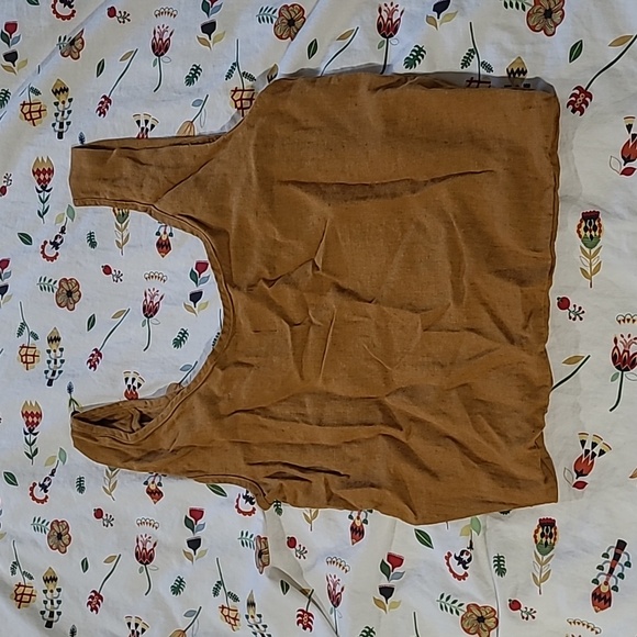 La Petite Alice linen tote bag ochre brown - Picture 2 of 4